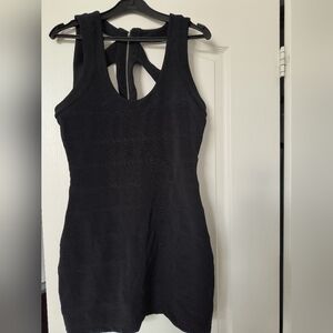 Black mini dress w/ cage cut out